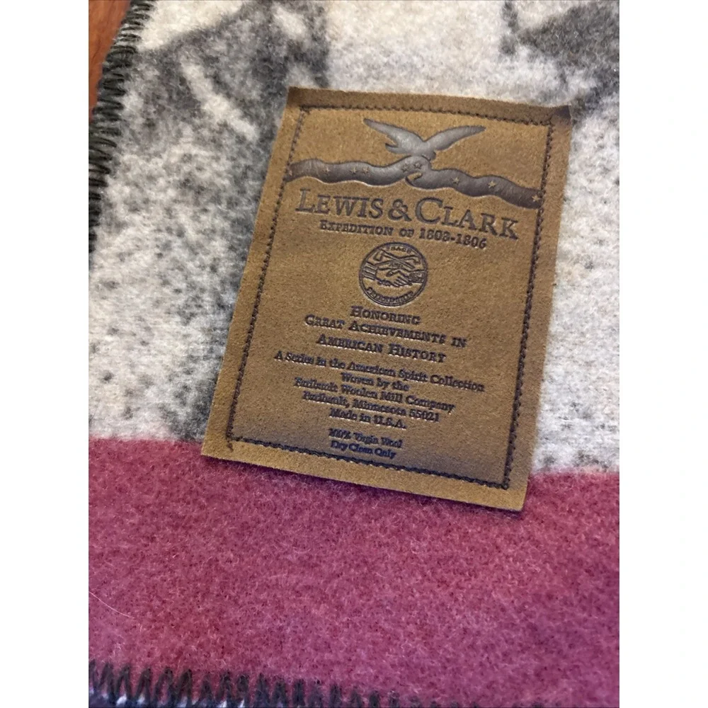 lewis and clark expedition of 1803-1806 Collectors 100% Virgin Wool Blanket MINT